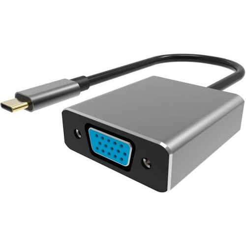 Адаптер VCOM CU421T USB 3.1 Type-C (m)-VGA (f) 1080/60Hz, aluminum shell