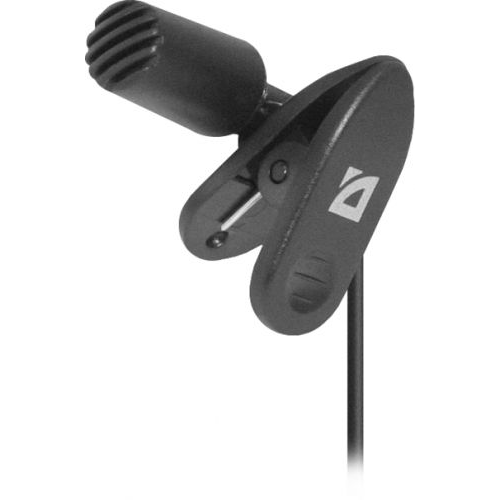 Микрофон Defender MIC-109 64109 черный, на прищепке, 1,8 м