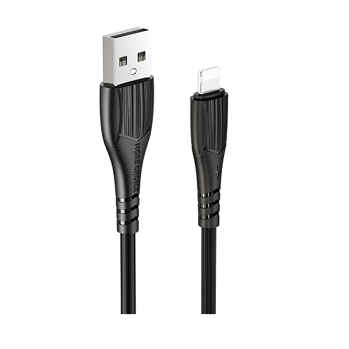 Кабель интерфейсный More Choice K22i USB 2.4A для Lightning 8-pin TPE 1м Black