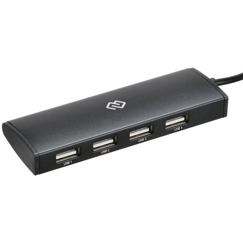 Разветвитель USB 3.1 Digma HUB-4U2.0-UC-B 4*USB 2.0, черный