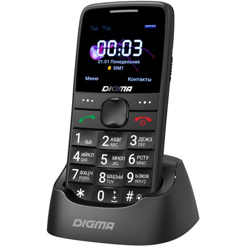Мобильный телефон Digma S220 Linx LT1075MM 32MB 2Sim 2.2" 220x176, 0.3Mpix, GSM900/1800, MP3, FM, mi