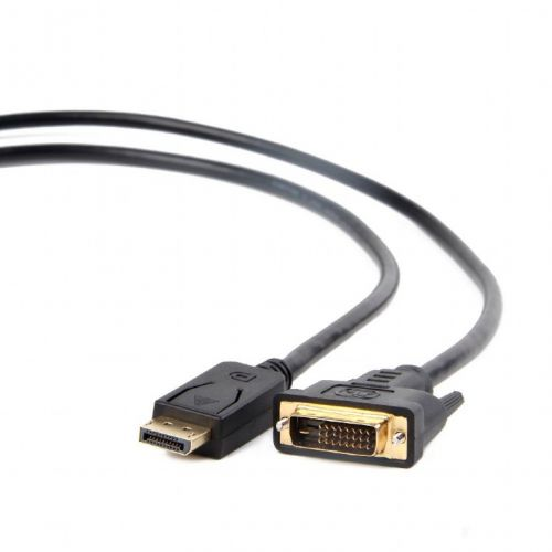 Кабель интерфейсный DisplayPort-DVI BION BXP-CC-DPM-DVIM-018 20M/24+1M, позолоченные контакты, 1,8м,