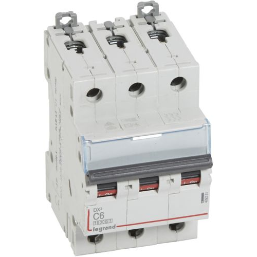 Автоматический выключатель Legrand 409251 DX³ 10000 - 16 кА - тип характеристики С, 3П, 400 В~, 6 А,