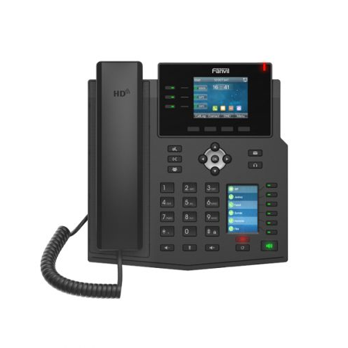 Телефон VoiceIP Fanvil X4U 12 SIP линий, два цветных дисплея, 2 порта 10/100/100 Мбит, IPv6, POE