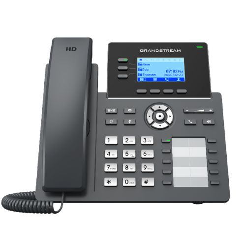Телефон VoiceIP Grandstream GRP-2604P 6 SIP аккаунтов, 3 линии 10/100/1000, дисплей 2,48"(132x64), 1