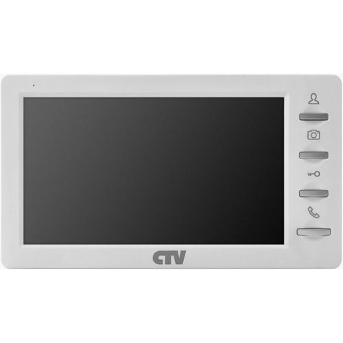 Видеодомофон CTV CTV-M1701 S (белый) с кнопочным управлением в корпусе с soft-touch покрытием, графи