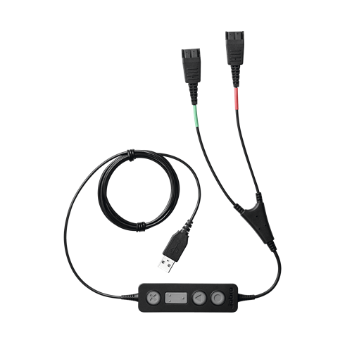 Адаптер Jabra Link 265 265-09 для обучения Supervisor Y-шнур, USB на 2xQD, модуль управления и mute