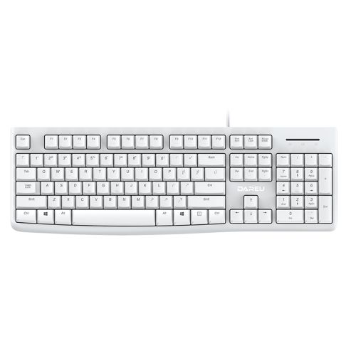 Клавиатура Dareu LK185 White белая, мембранная, 104 клавиши, EN/RU, 1,8м