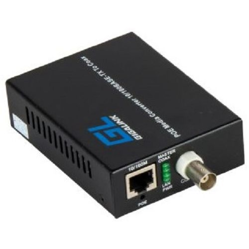 Медиа-конвертер GIGALINK GL-MC-UTPF-BNC-2 UTP-BNC, 10/100Мбит/c, PoE, 2 шт, в комплекте блок питания