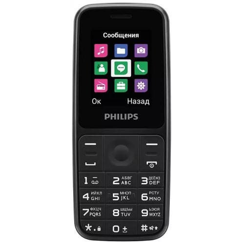 Мобильный телефон Philips Xenium E125 черный 2Sim 1.77" 128x160 0.1Mpix GSM900/1800 GSM1900 MP3 FM m