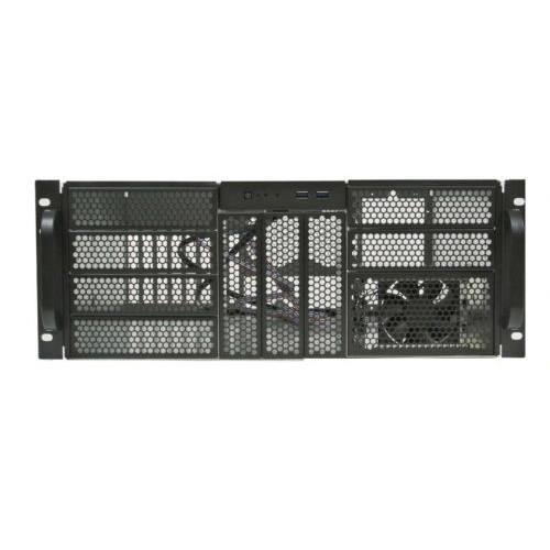Корпус серверный 4U Procase RE411-D9H3-E-55 черный, 9x5.25+3HDD, без БП, глубина 550мм,MB EATX 12"x1