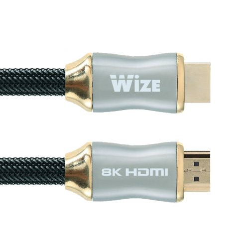 Кабель HDMI Wize WAVC-HDMI8K-5M 5 м, v.2.1, 19M/19M, 8K/120Hz/60Hz, 4K/144Hz/120Hz 4:4:4, eARC, HDCP