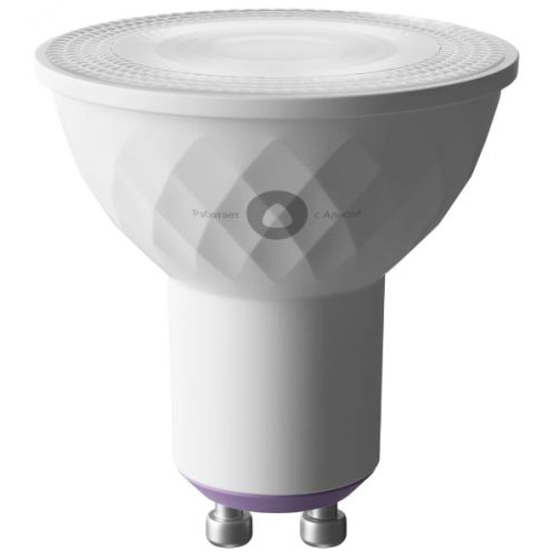 Лампа Яндекс Bulb_GU10 YNDX-00019 с голосовым помошником Wi-Fi/GU10/4.9 Вт/400 lm/поддержка RGB