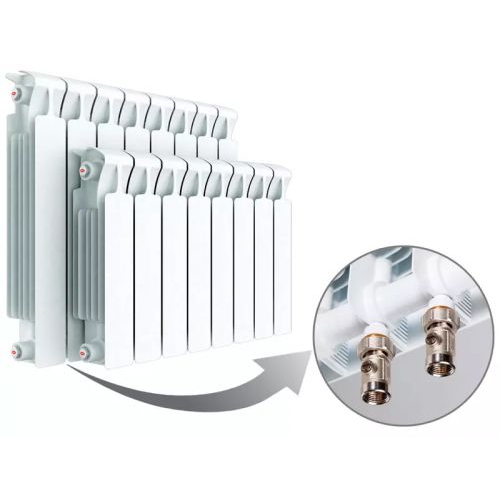 Радиатор отопления биметаллический Rifar Monolit Ventil 350 х11 RM35011НЛ50 нижнее подключение, лево