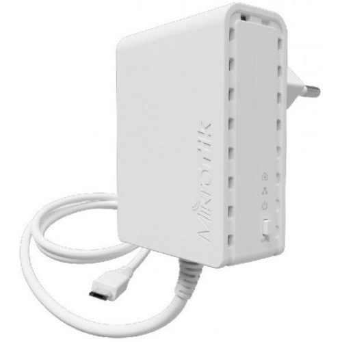 Блок питания Mikrotik PL7400 PWR-LINE power supply (supports Data over Powerlines) with microUSB con