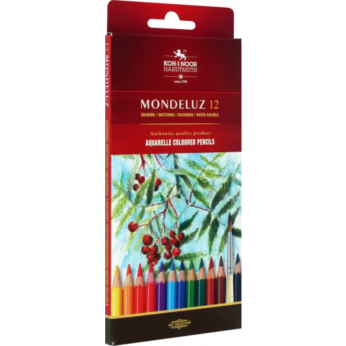 Koh-I-Noor Карандаши акварельные "Mondeluz", 12 цветов