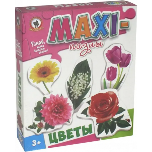 Русский стиль Макси-пазлы. Цветы, 20 элементов