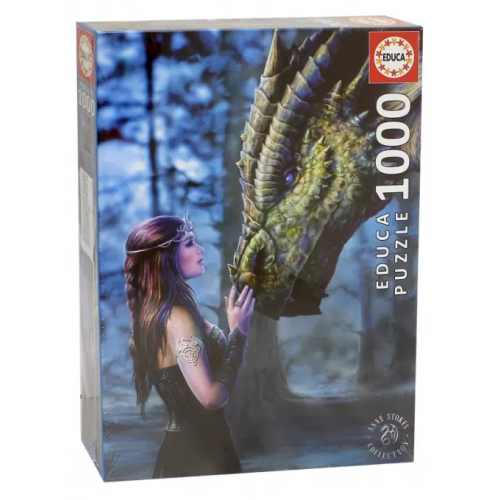 Educa Пазл. Девушка и дракон, 1000 деталей
