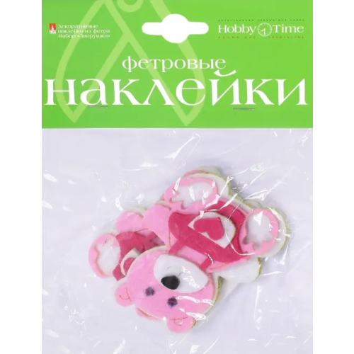 Альт Наклейки декоративные из фетра. Набор №22. Зверушки, в ассортименте