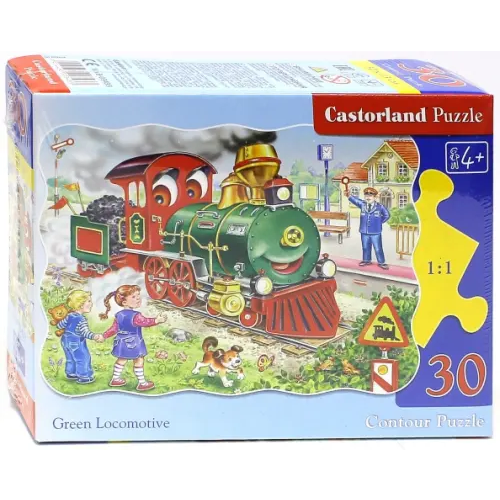 Castorland Пазл-midi. Зеленый локомотив, 30 элементов
