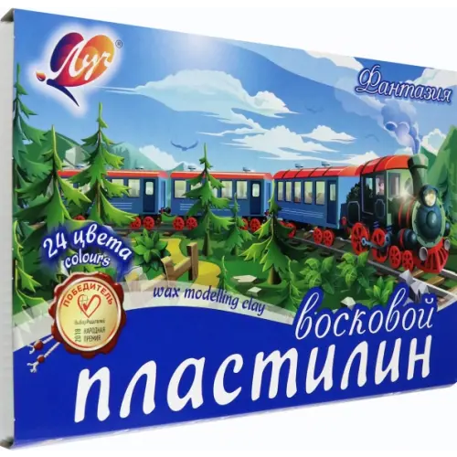 Луч Пластилин восковой мягкий "Фантазия", 24 цвета