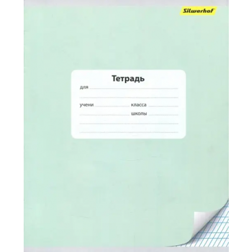 Silwerhof Тетрадь школьная "Монохром", А5, 12 листов, частая косая линейка, в ассортименте