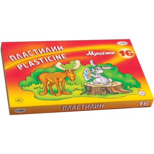 Гамма Пластилин. Мультики, 16 цветов