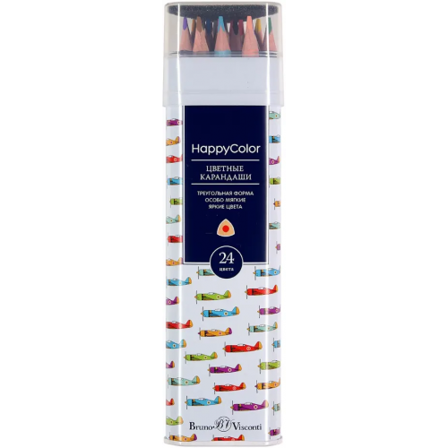 Bruno Visconti Набор цветных карандашей "HappyColor", 24 цвета