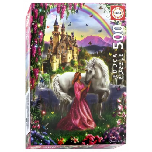 Educa Пазл. Фея и единорог, 500 деталей