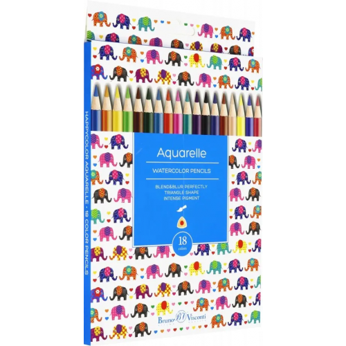 Альт Карандаши акварельные "HappyColor", 18 цветов
