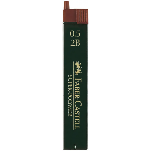 Faber-Castell Грифели для механических карандашей "Super-Polymer", 0,5 мм, 2B, 12 штук