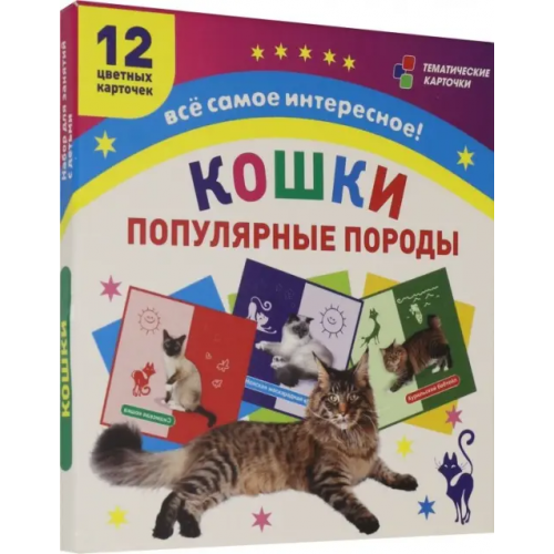 Учитель Самые популярные породы кошек: 12 карточек с изображением. ФГОС. ФГОС ДО