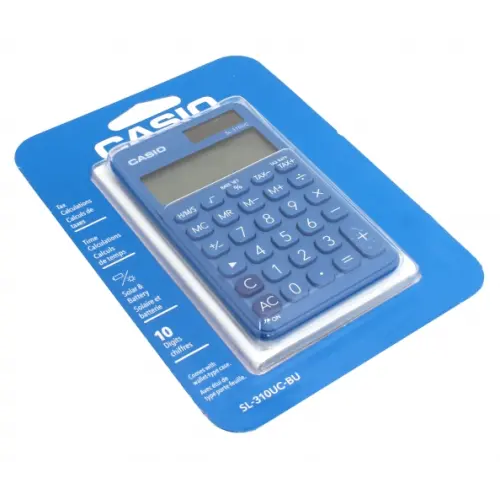 Casio Калькулятор карман, 10-разрядный, цвет синий