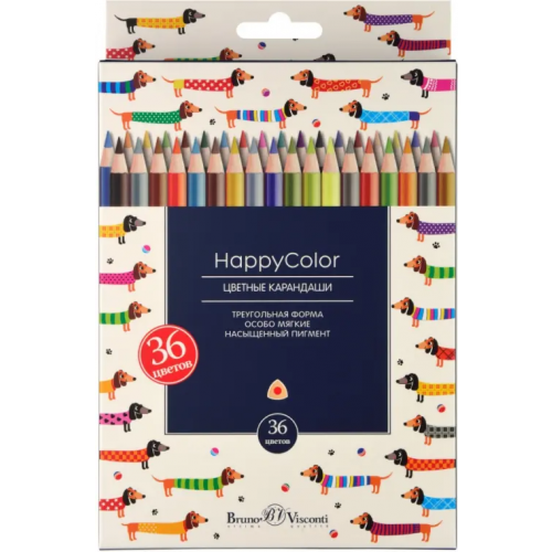 Bruno Visconti Карандаши цветные "Happycolor", 36 цветов