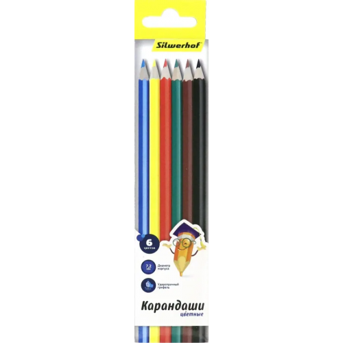 Silwerhof Карандаши цветные, 6 цветов