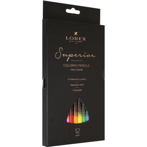 LOREX Карандаши цветные "Pro-Draw Superior", 12 цветов