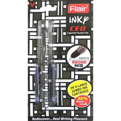 Flair Ручка перьевая "INKY CEO", синяя, 0,7 мм, пластик, с 2-мя капсулами
