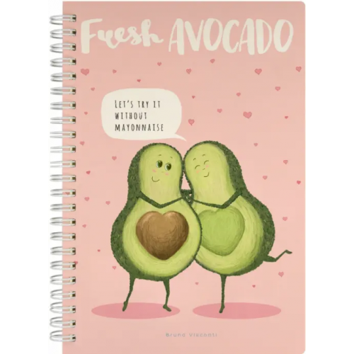 Тетрадь на гребне "Bruno Visconti. Avocado love", А5, 60 листов, точка