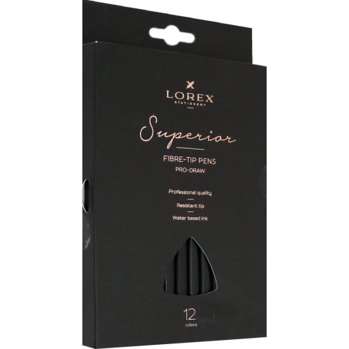 LOREX Фломастеры "Pro-Draw Superior", 12 цветов