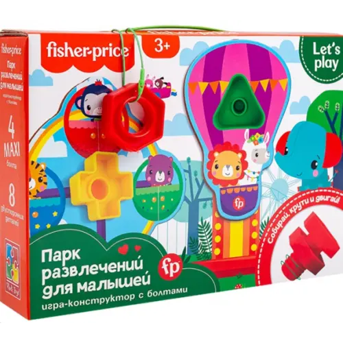 Vladi Toys Игра-конструктор с болтами Fisher-Price. Парк развлечений для малышей