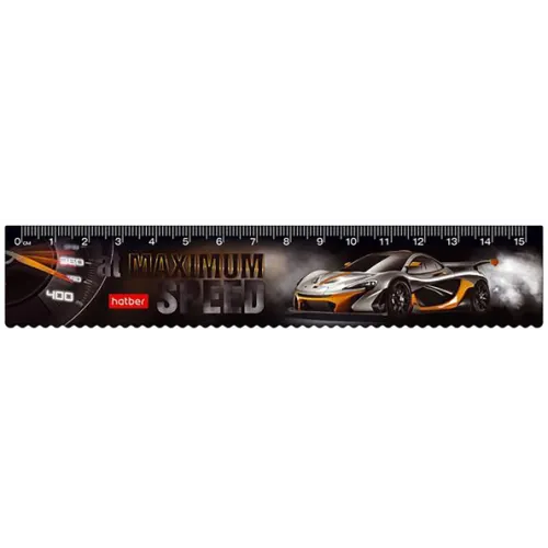 Хатбер Линейка "Super car", 15х3 см