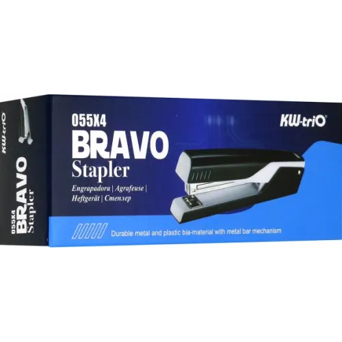 KW-Trio Степлер "Kw-Trio. Half strip Bravo", 20 листов, синий