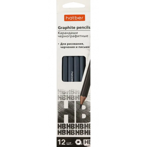 Хатбер Карандаши чернографитные "Perfect", HB, 12 штук