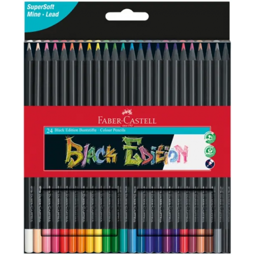 Faber-Castell Карандаши цветные "Black Edition", 24 цветов