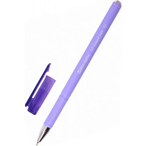 Brauberg Ручка шариковая масляная "Fruity Pastel", цвет чернил синий, soft-touch, узел 0,7 мм, линия письма 0,35 мм
