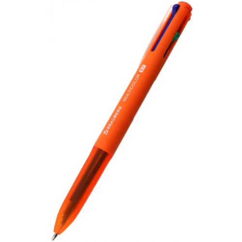 Brauberg Ручка шариковая автоматическая "Multicolor", 4 цвет чернил, корпус ассорти, 0,7 мм, линия 0,35 мм