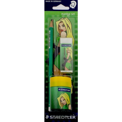 Staedtler Набор "Manga Lady", 3 предмета (карандаш, ластик, точилка)