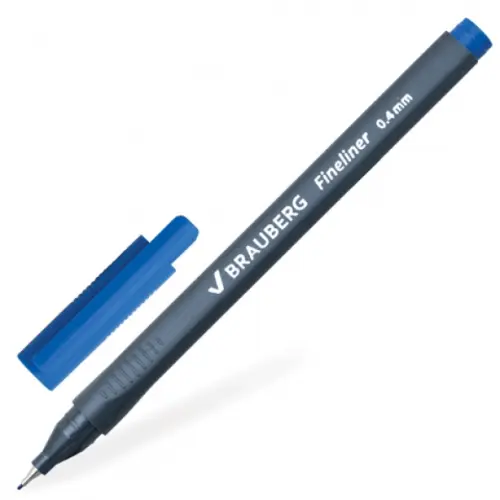 Brauberg Линер "Fineliner", 0,4 мм, супертонкий, синий