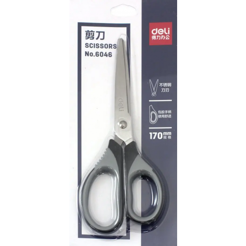 Deli Ножницы офисные 170 мм Vivid Soft ассорти (6046)