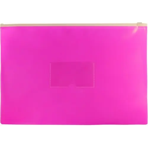 Бюрократ Папка на молнии ZIP А4 "Neon" розовая (DNEBPM4APINK)